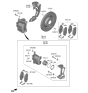Diagram for Hyundai Santa Fe Hybrid Brake Pad Set - 58101-P2A00