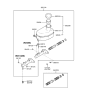 Diagram for Hyundai Brake Master Cylinder Reservoir - 58510-2D000