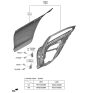 Diagram for Hyundai Sonata Door Hinge - 79310-3K000