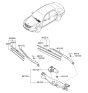 Diagram for Hyundai Genesis Wiper Blade - 98350-3M100