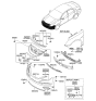 Diagram for Hyundai Sonata Fog Light - 92201-3Q000