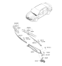 Diagram for Hyundai Genesis G70 Wiper Blade - 98361-D6000