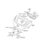 Diagram for Hyundai Tailgate Lock Actuator Motor - 95750-0U200
