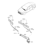 Diagram for Hyundai Genesis G70 Wiper Arm - 98311-G9000