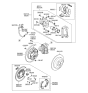 Diagram for Hyundai Santa Fe Sport Brake Disc - 58411-2P000