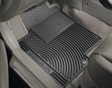 Hyundai All Weather Floormats,Front & Rear Mats with Rear Grommet Holes C1F13-AC401
