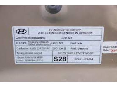 Hyundai 32401-2EMA4 Label-1