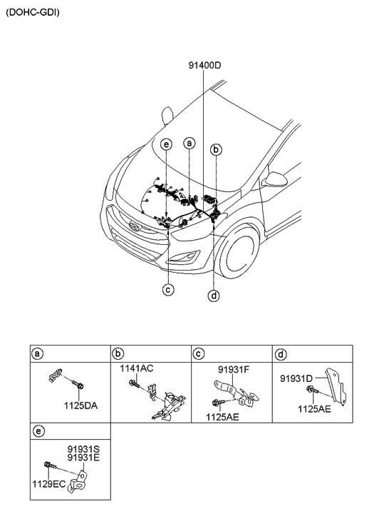 Hyundai 91430-A5171 Wiring Assembly-Control