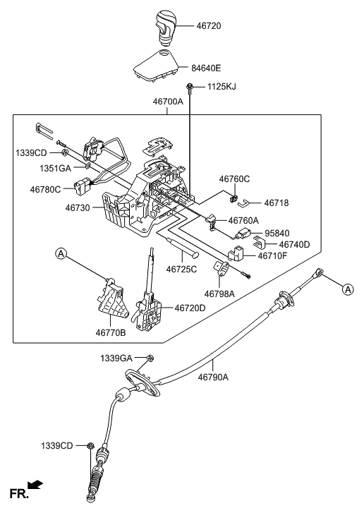 Hyundai 46760-A5000 Switch Assembly-Parking Position