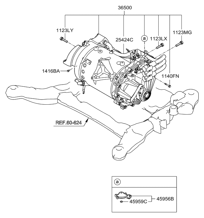 Hyundai 25424-4W000 Hose-Traction Motor Inlet