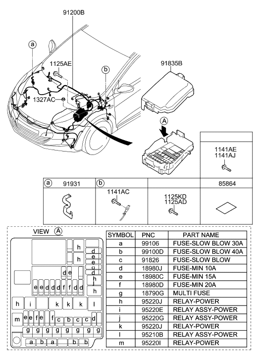 Hyundai 91200-3Y020 Wiring Assembly-Front