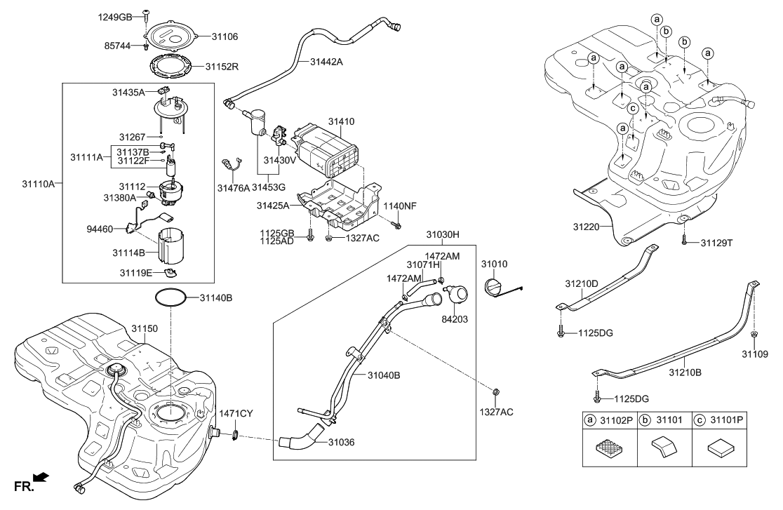 Hyundai 94460-B8400 Fuel Pump Sender Assembly
