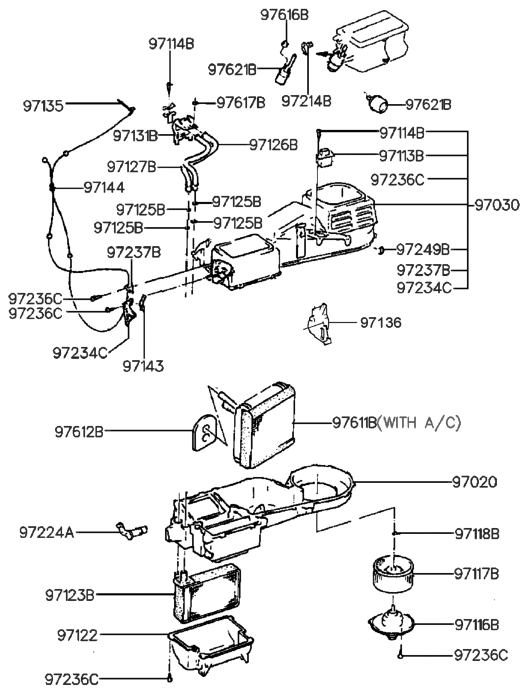 Hyundai 97010-33000 Case Assembly-Heater,Upper