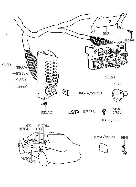Hyundai 91101-22052 Wiring Assembly-Main