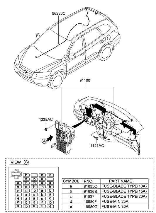 Hyundai 91108-0W281 Wiring Assembly-Main