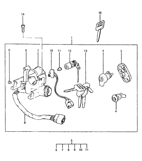Hyundai 81906-21120 Steering & Ignition Lock Assembly