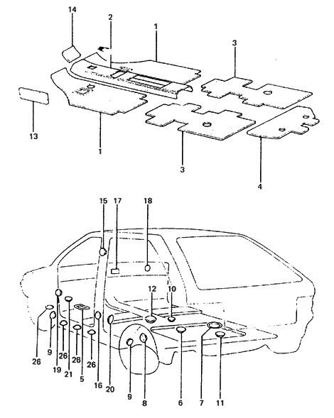 Hyundai 84157-21001 Pad-Antivibration Floor,Rear