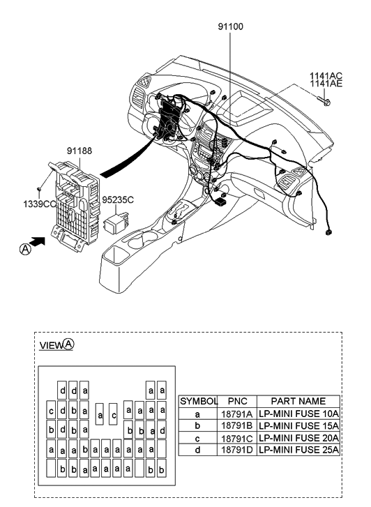 Hyundai 91195-1R283 Wiring Assembly-Main