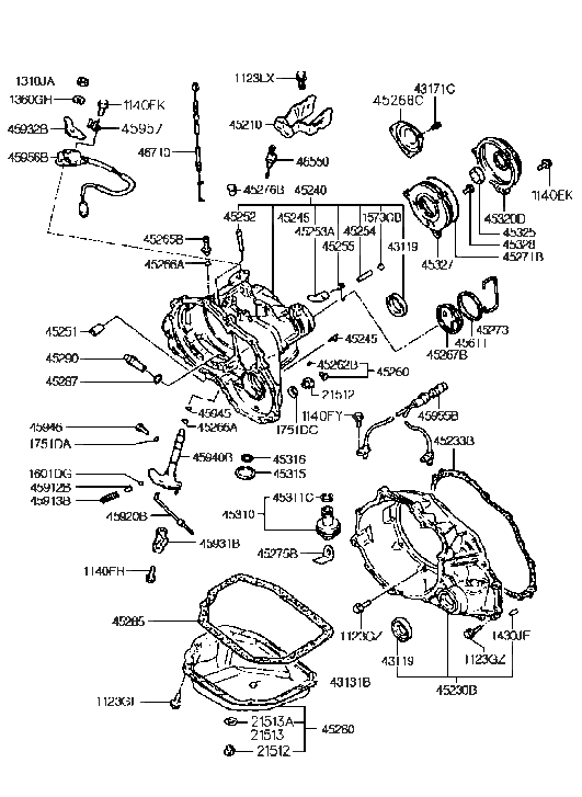 Hyundai 45240-36501 Case Assembly-Automatic Transaxle