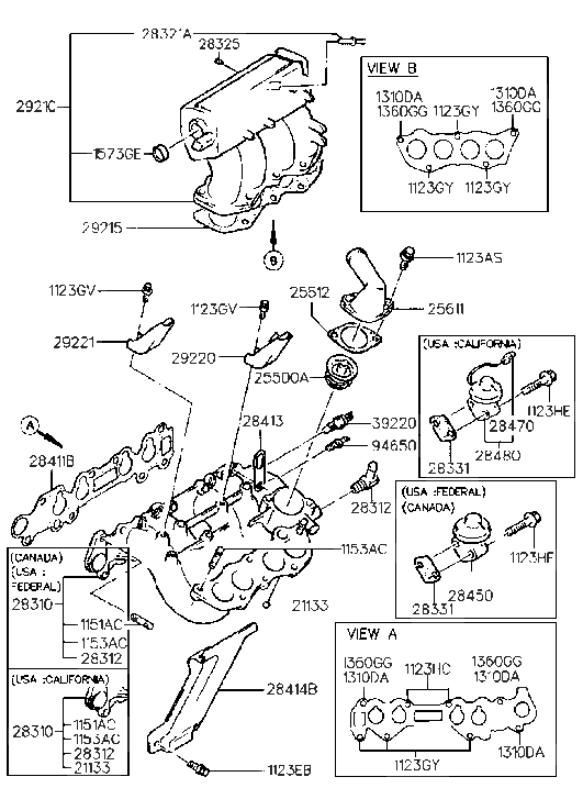Hyundai 28310-24501 Manifold Assembly-Intake