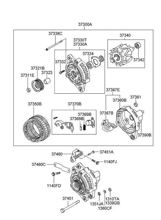Hyundai 37340-39000 Rotor Assembly-Generator