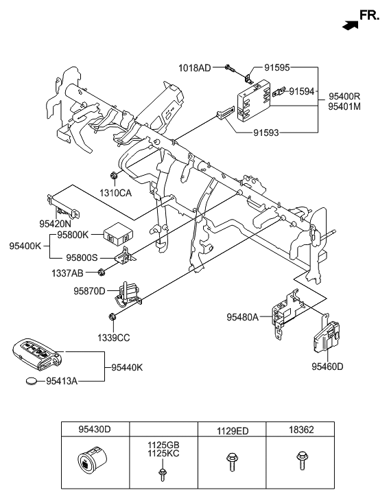 Hyundai 95480-4R101 Module Assembly-Smart Key