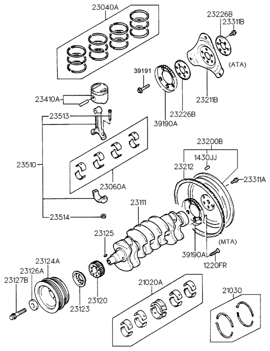 Hyundai 23510-23200 Rod Assembly-Connecting