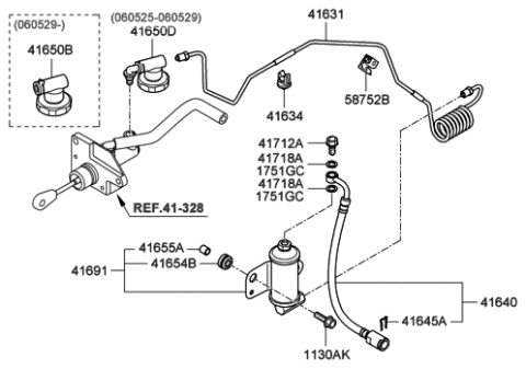 2006 Hyundai Santa Fe Clutch & Master Cylinder (MTA) Diagram