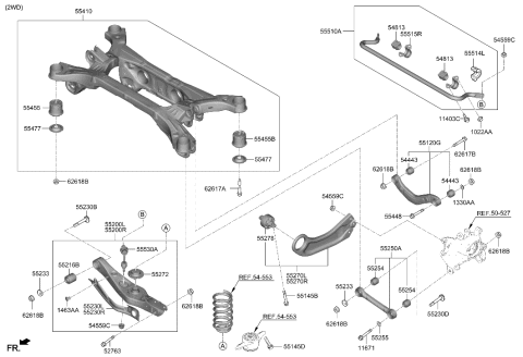 2023 Hyundai Santa Cruz Rear Suspension Control Arm Diagram 1