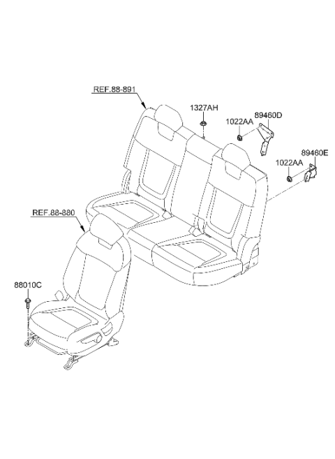 2022 Hyundai Santa Cruz Hardware-Seat Diagram