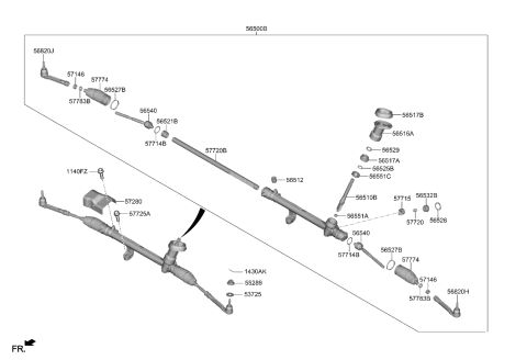 2022 Hyundai Santa Cruz Stopper-Rack Diagram for 56522-S2000
