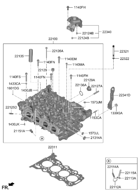 2023 Hyundai Sonata Cylinder Head Diagram 1