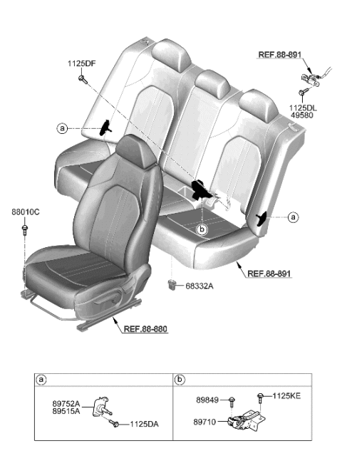2023 Hyundai Sonata Hardware-Seat Diagram