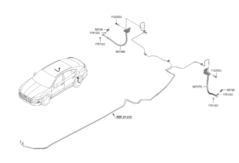 2023 Hyundai Sonata Brake Fluid Line Diagram 2