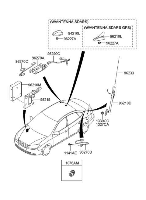 2008 Hyundai Elantra Ground Side Coil Diagram for 96270-2H201