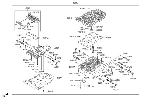 2008 Hyundai Elantra Body-Valve Lower Diagram for 46213-23000