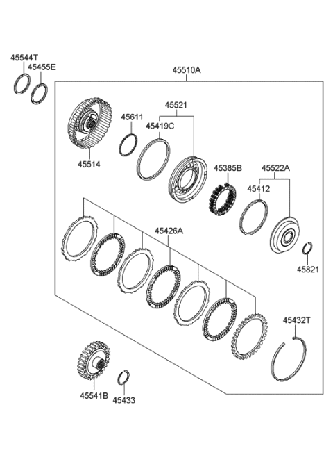 2006 Hyundai Elantra Ring-Snap Diagram for 45443-23000