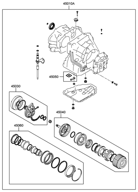2007 Hyundai Elantra Transaxle Gasket Kit-Auto Diagram