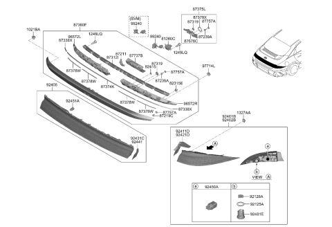 2023 Hyundai Ioniq 6 HANDLE ASSY-TWIN SWING TAIL GA Diagram for 81260-KL000