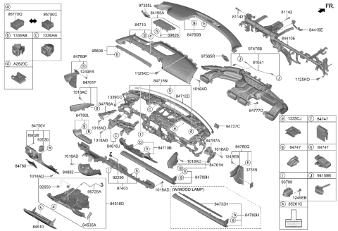 2023 Hyundai Ioniq 6 SWITCH ASSY-MIRROR REM CONT Diagram for 93530-KL000-YFE