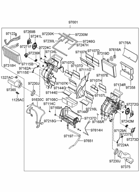 2007 Hyundai Entourage Door Assembly-Floor Left Diagram for 97209-4D000