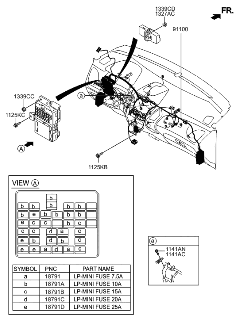 2014 Hyundai Tucson Wiring Assembly-Main Diagram for 91010-2S211