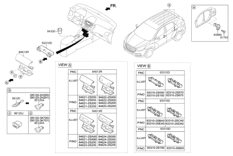 2014 Hyundai Tucson Accessory Socket Assembly Diagram for 95120-3K700-TAN