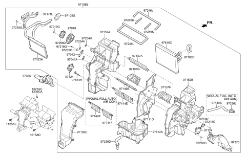 2014 Hyundai Tucson Case-Heater Blower,LH Diagram for 97134-2S300