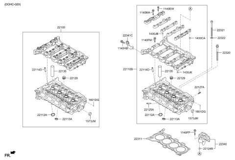 2013 Hyundai Elantra GT Cylinder Head Diagram 4