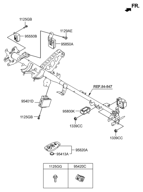 2016 Hyundai Accent Tpms Module Assembly Diagram for 95800-1R700