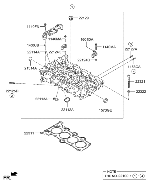 2015 Hyundai Accent Cylinder Head Diagram