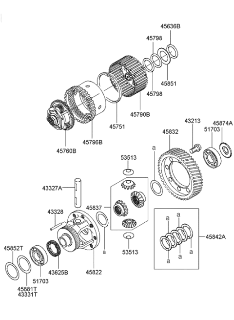 2000 Hyundai Elantra Transaxle Gear - Auto Diagram 2