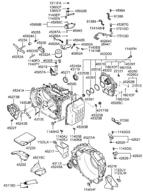 2003 Hyundai Elantra Seal-Oil Diagram for 43119-39020