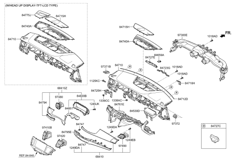 2014 Hyundai Equus Grommet Diagram for 84729-3N800